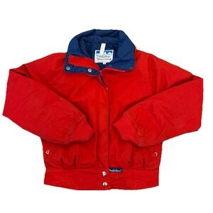 Powderhorn Red Ski Jacket Youth M (8) Thinsulate 80s Vintage Winter Coat